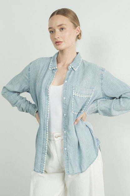 desi blouse - denim