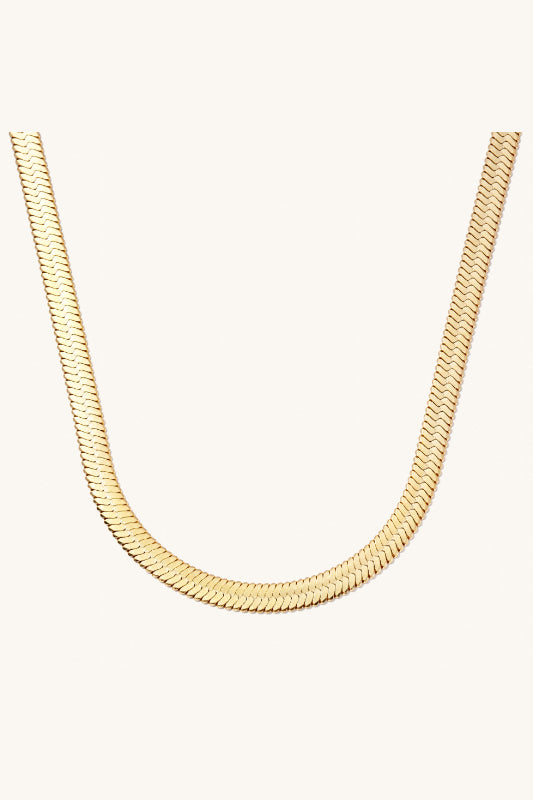 gold herringbone necklace - 5MM