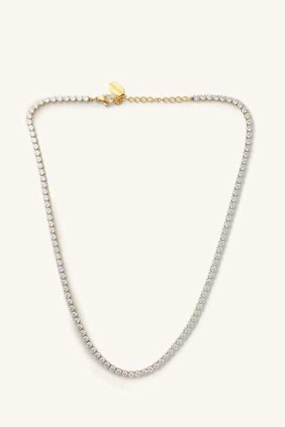 stella shimmer tennis necklace - gold