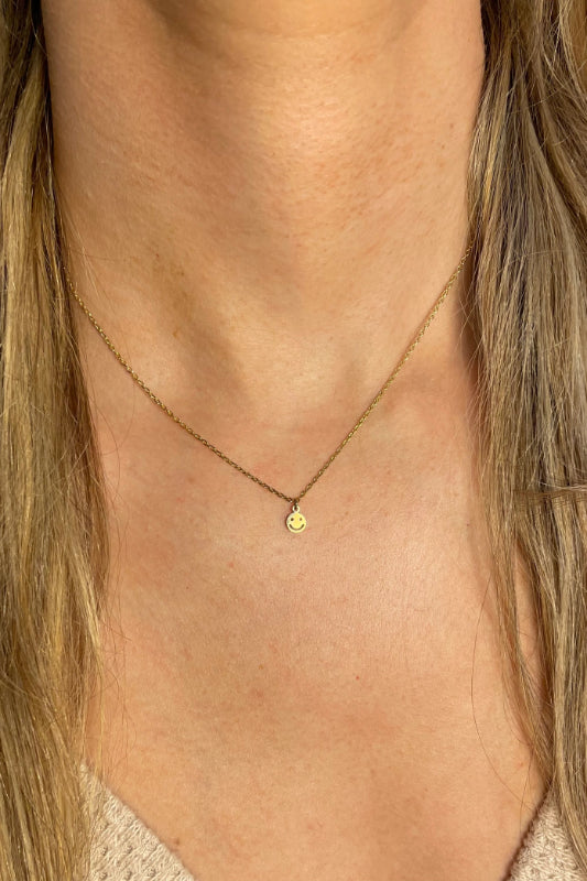 mini smiley face necklace