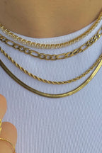 skinny rope necklace - gold
