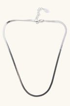 3MM herringbone necklace - silver