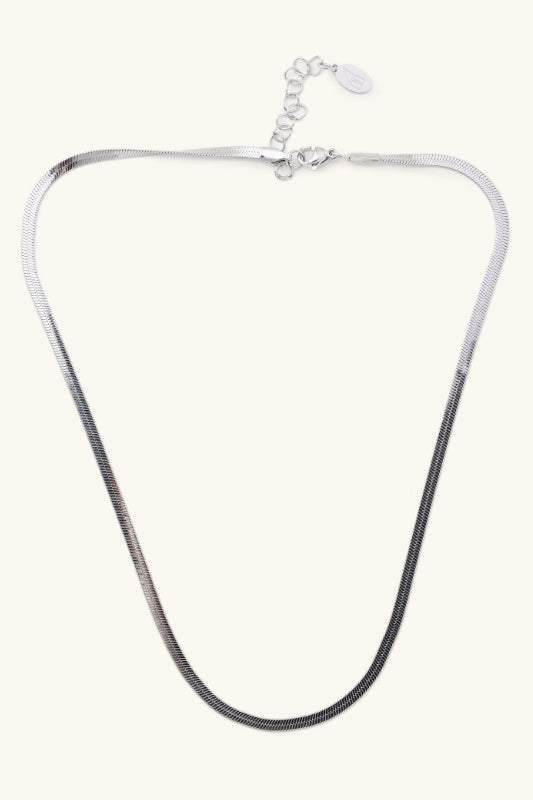 3MM herringbone necklace - silver