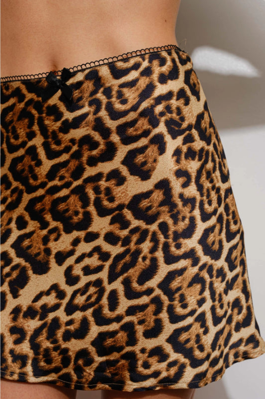 dasha mini skirt - leopard