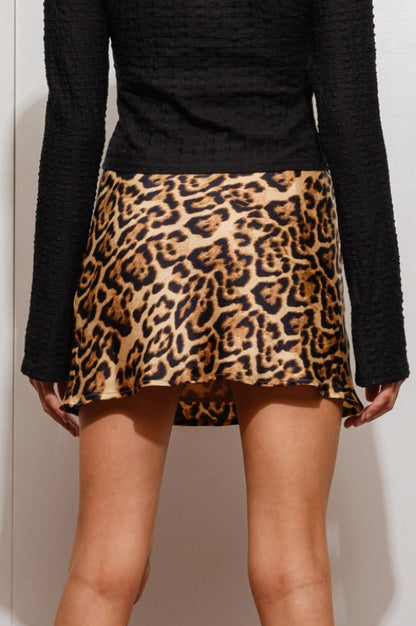 dasha mini skirt - leopard