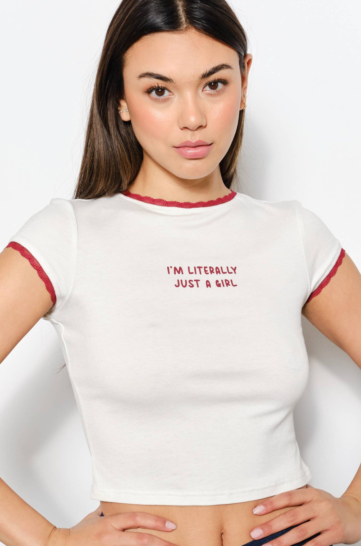 just a girl tee - off white