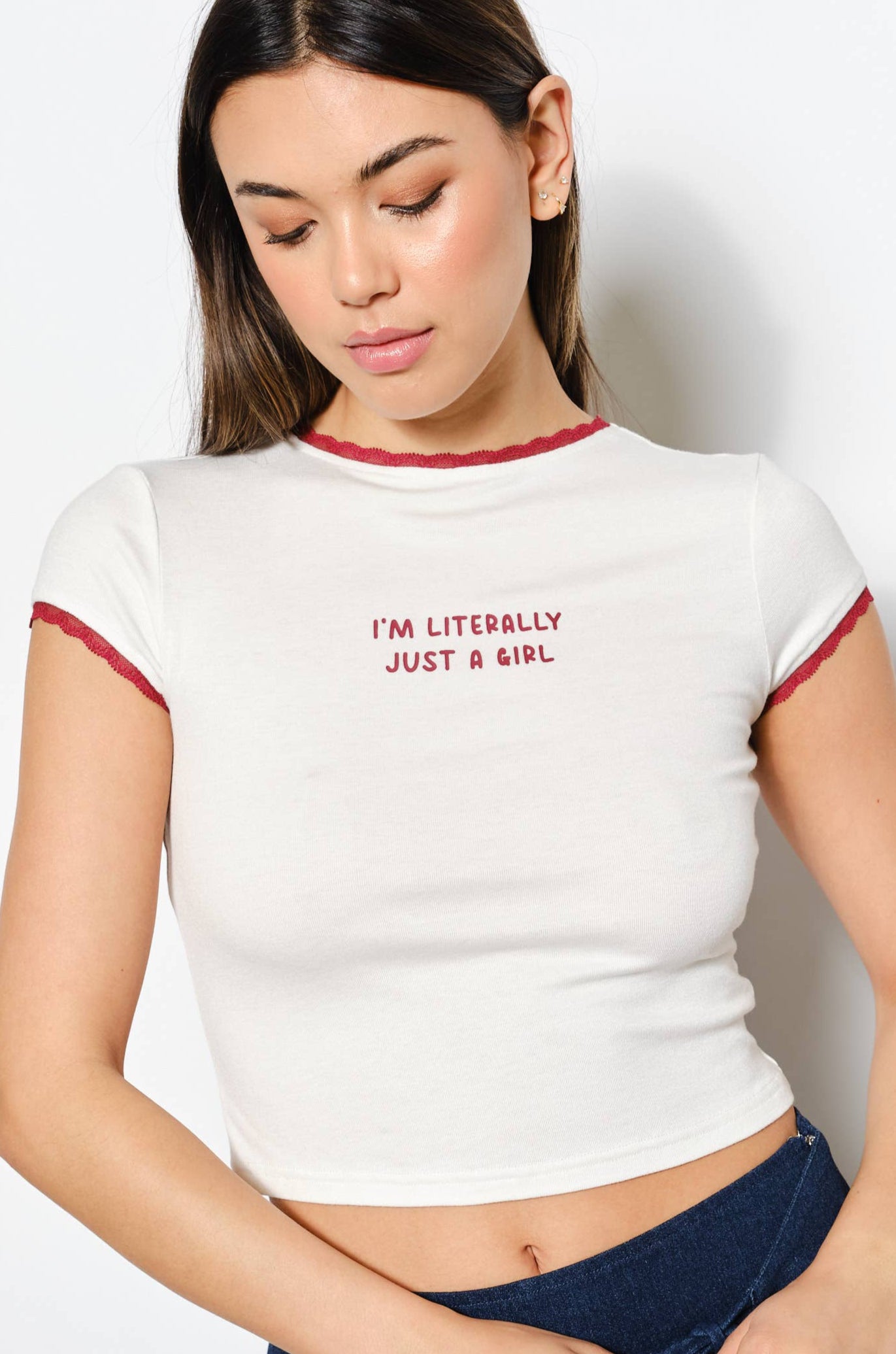 just a girl tee - off white