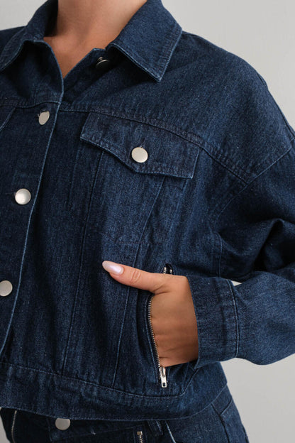astrid jean jacket - dark denim