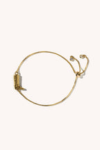 cowboy boot slider bracelet - gold