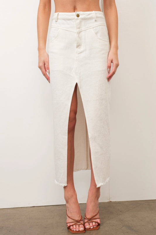scout midi skirt - white (FINAL SALE)