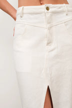 scout midi skirt - white (FINAL SALE)