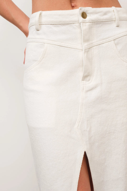 scout midi skirt - white (FINAL SALE)