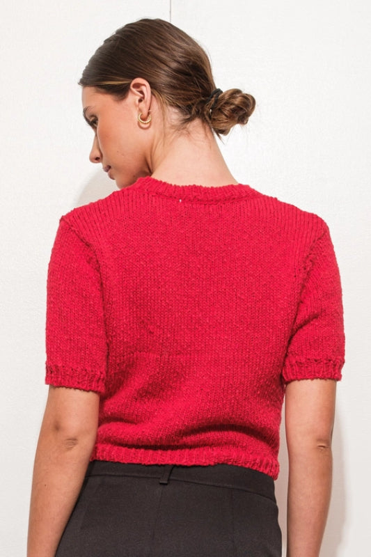 bobbi sweater - red