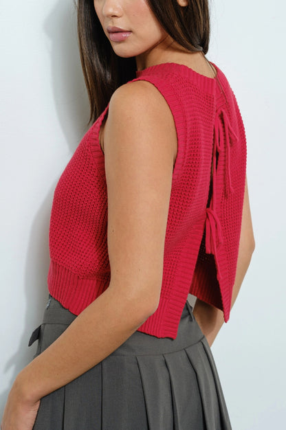 millie sweater vest - red