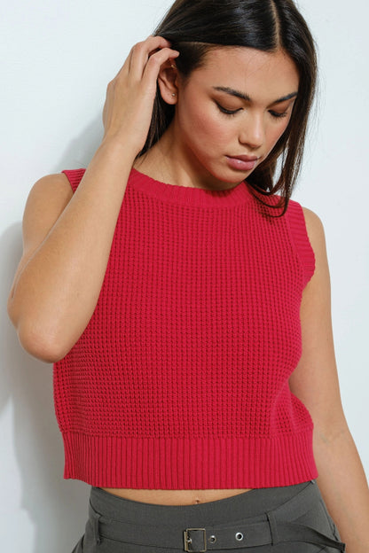 millie sweater vest - red