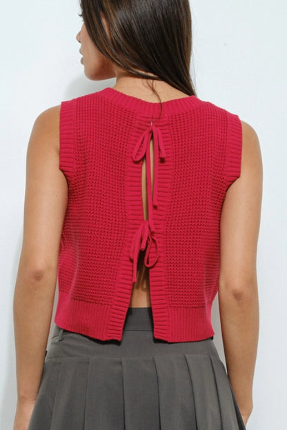 millie sweater vest - red