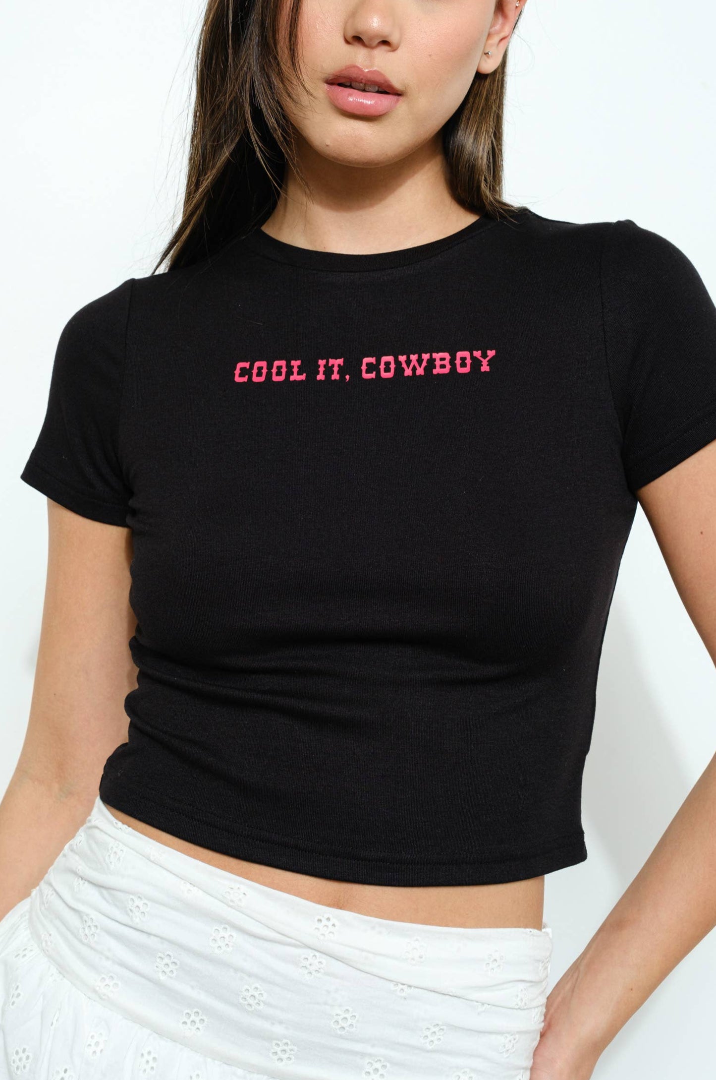 cool it, cowboy tee - black