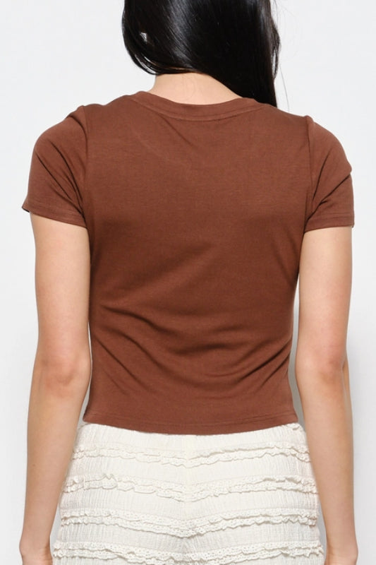 giddy up tee - brown