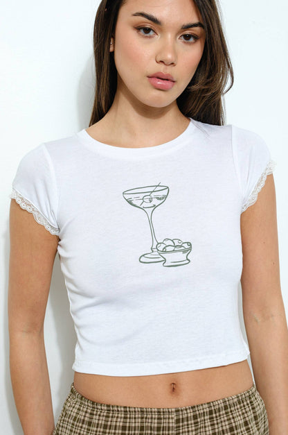 martini tee - ivory