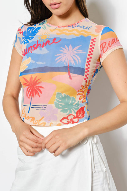 beach tee - multi