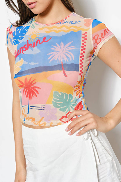 beach tee - multi