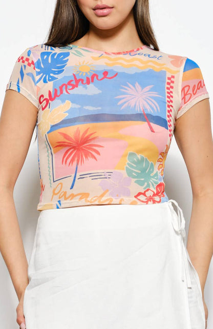 beach tee - multi