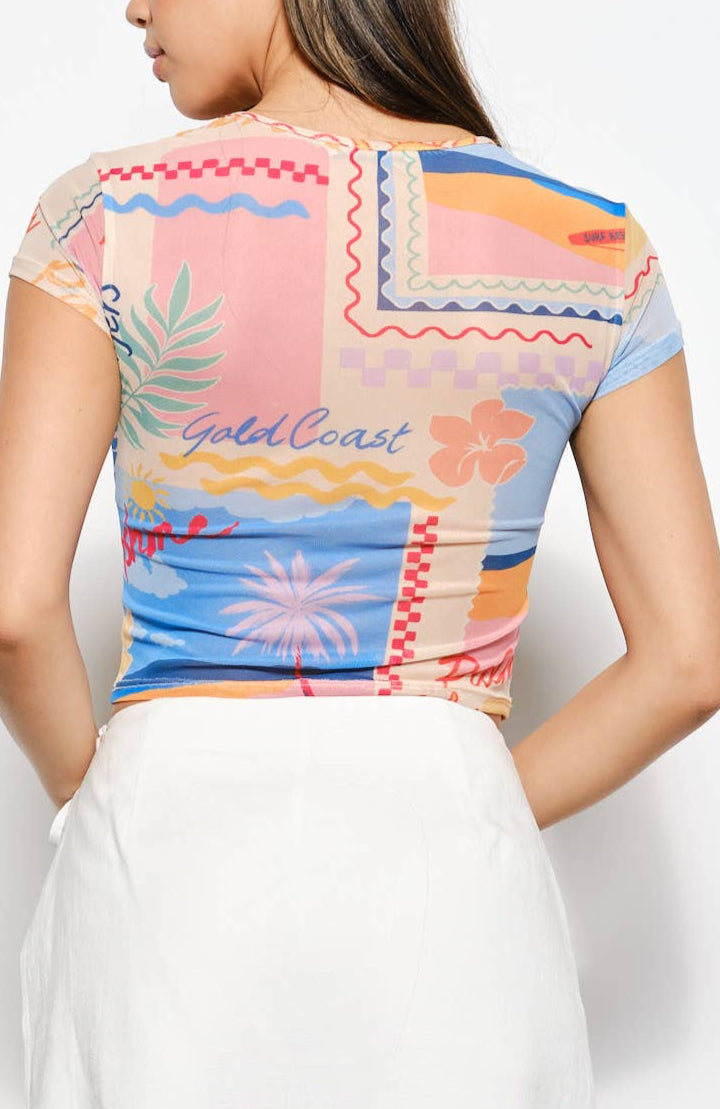 beach tee - multi