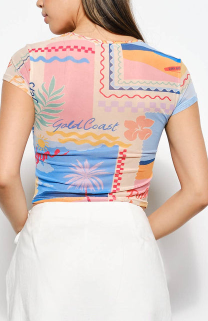beach tee - multi