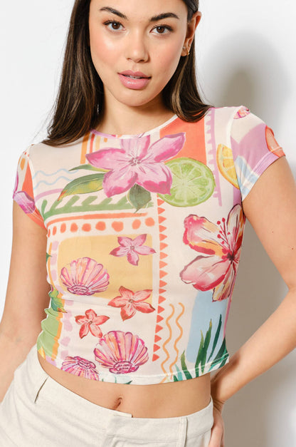 tropical tee - multi