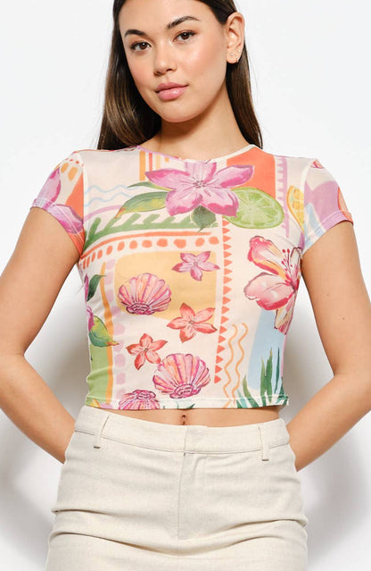 tropical tee - multi