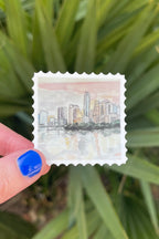 pastel sunset stamp sticker