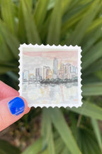 pastel sunset stamp sticker