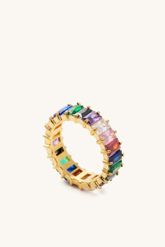 rainbow shimmer ring - gold