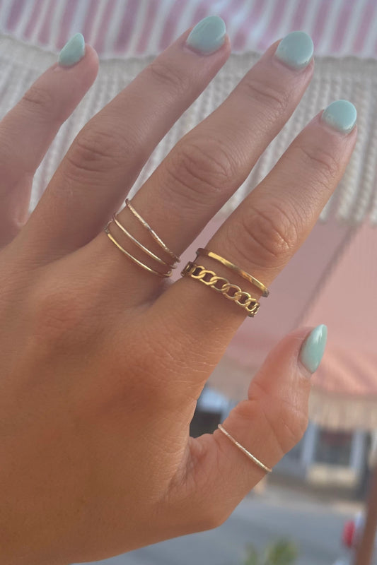stackable ring - plain gold