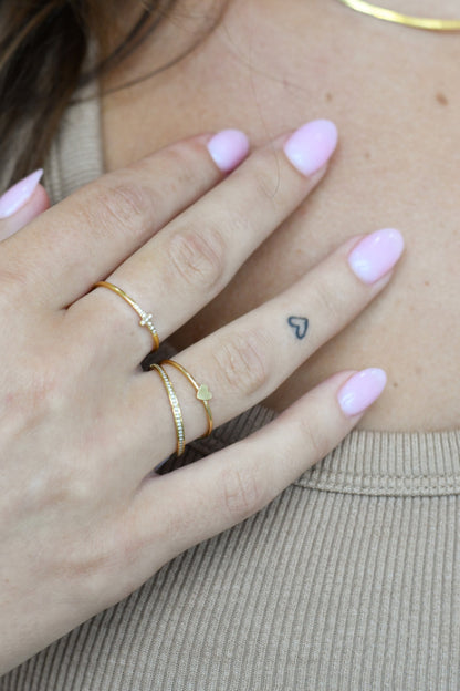 stackable heart ring