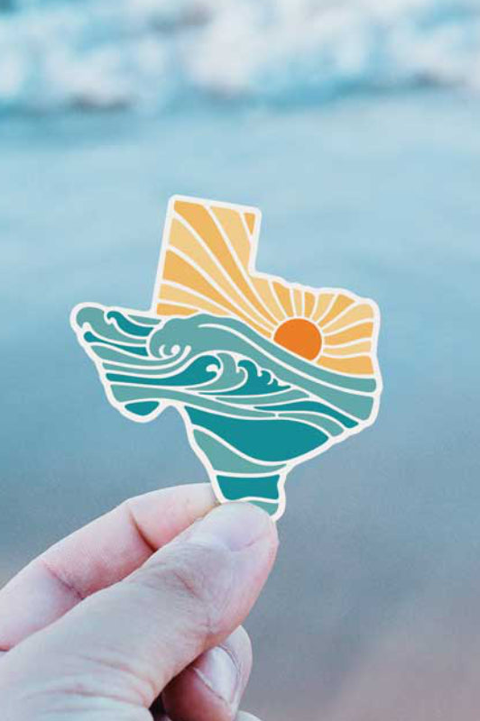 river road clothing co sticker - sunset tx