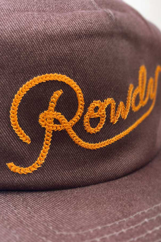 rowdy snapback youth hat - brown