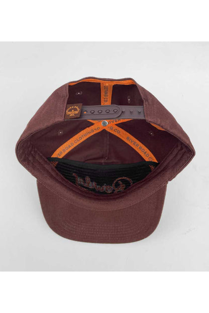 rowdy snapback youth hat - brown