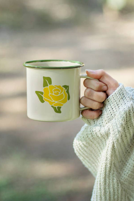 yellow rose mug