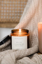 plum cashmere classic soy candle