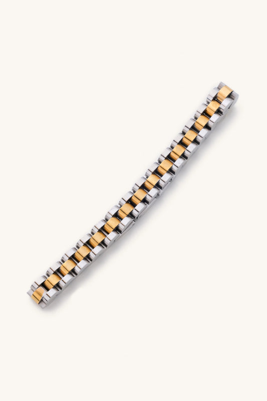 two toned watch band bracelet