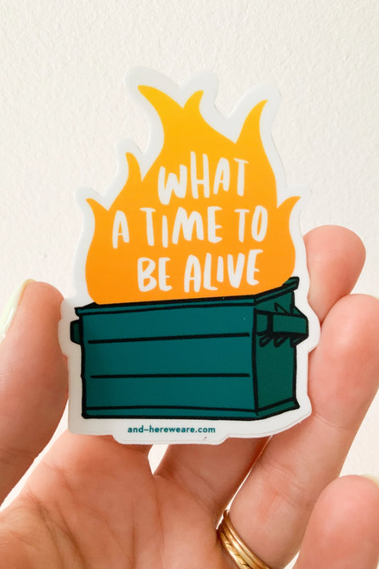 dumpster fire sticker