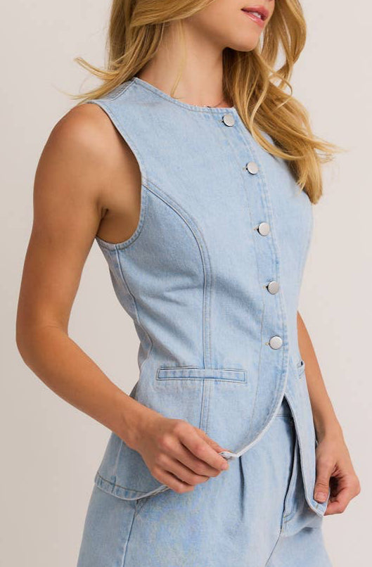 rowan top - light denim