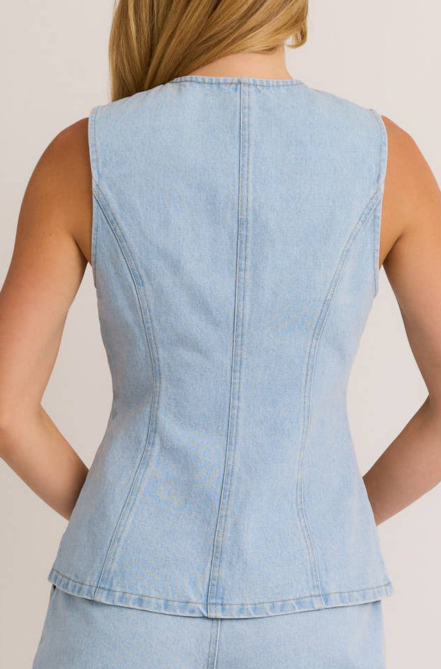rowan top - light denim