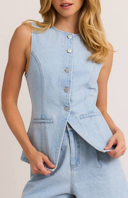 rowan top - light denim