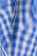 Close-up of blue and white checkered fabric