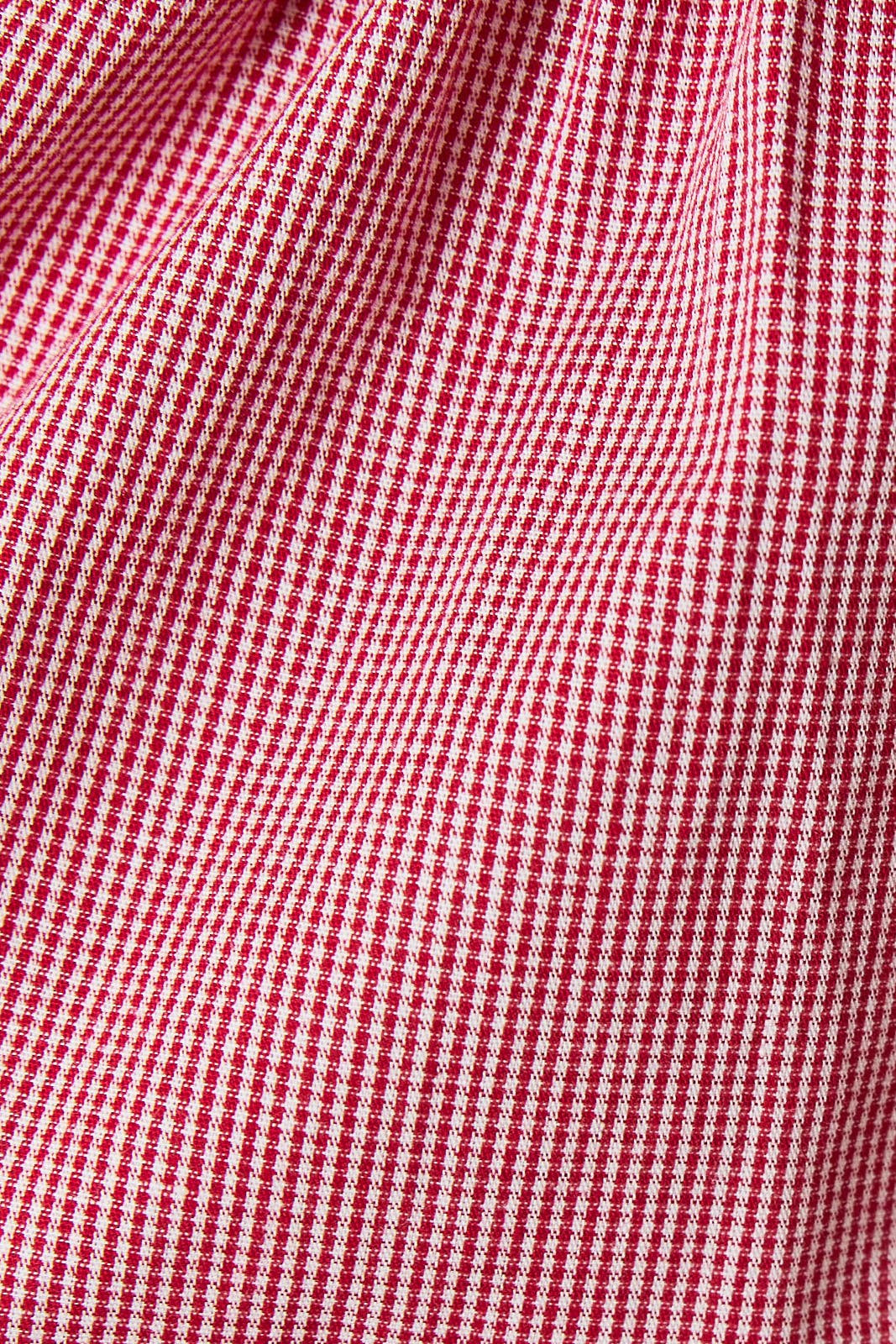 Close-up of red and white checkered fabric