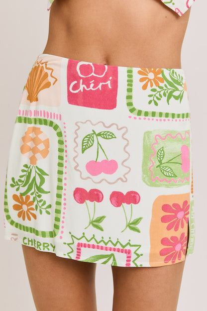 mon chéri skirt - pink & lime (FINAL SALE)