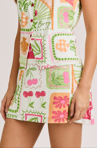 mon chéri skirt - pink & lime (FINAL SALE)