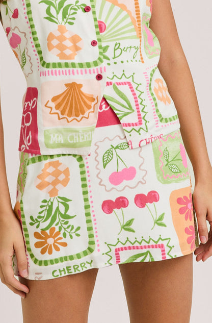 mon chéri skirt - pink & lime (FINAL SALE)